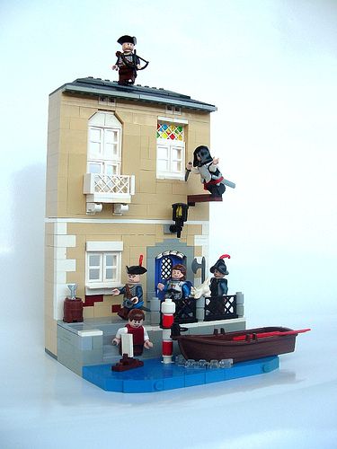 Lego Diorama Scene, Lego Assassins Creed, Lego Skyrim, Lego Scenes, Lego Diorama, Lego Minifigure Display, Easy Lego Creations, Lego Buildings, Lego Games