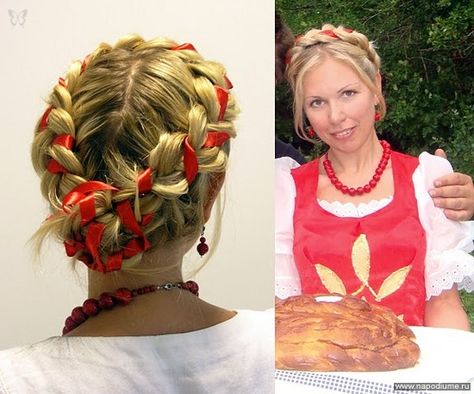 Ukrainian braid Ukrainian Braids, Hairstyle Braid, Wig Head, Wedding Hair, Braided Hairstyles, Wedding Hairstyles, Ukraine, Wigs, Braids