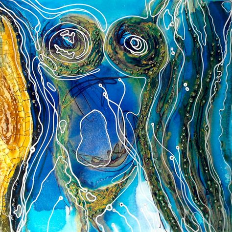 Goddess Of The Eel Grass by Carla Goldberg (Abstract Figurative) I Manifest, Fauvism Art, Judy Chicago, The Divine Feminine, Blue Planet, Divine Mother, Sacred Feminine, Spirited Art, Images And Words