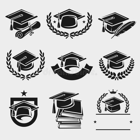 Graduation Logo, Graduation Images, Senior Jackets, Graduation Party High, Diy Graduation Cap, Senior Shirts, Graduation Hat, Logo Design Art, Education Logo