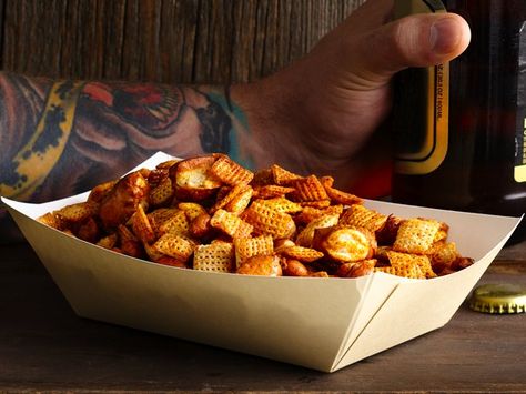 The sweetness of brown ale enhances the spicy flavor of this addicting snack mix from the great beer-producing state of Wisconsin. Pub Mix, Sweet Chex, Pub Snack, Fall Snack Mixes, Beer Nuts, Sweet N Spicy, Chex Mix Recipes, Nut Snacks, Fall Snacks