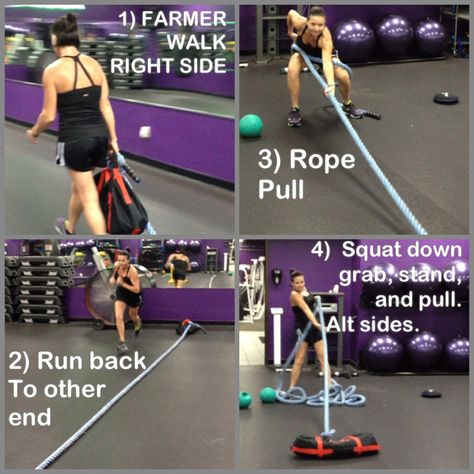 Great Core, conditioning, Butt, Back, Arm exercise combo!!  All you need is a sand bag and a battle rope. The part 2 picture is for the opposite side. Check out  www.wm-fitness.com Core Conditioning, Battle Rope Workout, Sandbag Workout, Ectomorph Workout, Sandbag Training, Arm Exercise, Workout Man, Farmers Walk, Rope Exercises