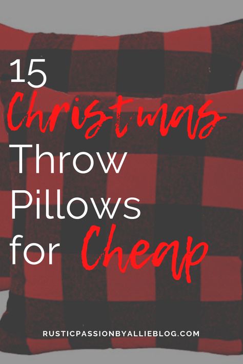 Affordable Christmas Farmhouse Throw Pillows - buffalo plaid,white pillow Diy Pom Pom Garland, Farmhouse Throw Pillows, Christmas Throw Pillows, Farmhouse Throws, Buffalo Plaid Pillows, Diy Throw Pillows, Pillows Black, Diy Christmas Garland, Rustic Modern Farmhouse