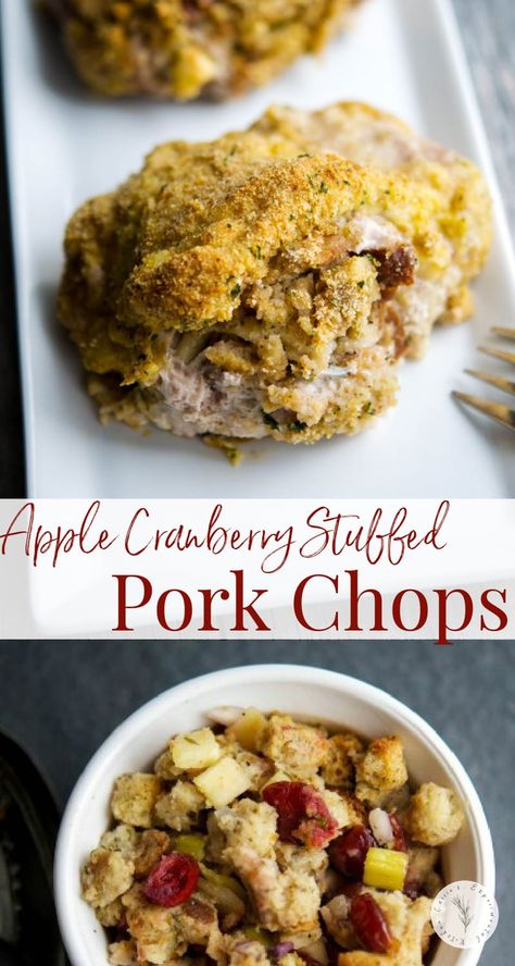 Savory Apple Recipes, Fall Dinner Ideas, Dinner Pork, Stuffed Pork Chops, Fall Apple Recipes, Coquille St Jacques, Veal Recipes, Stuffed Pork, Pumpkin Desserts