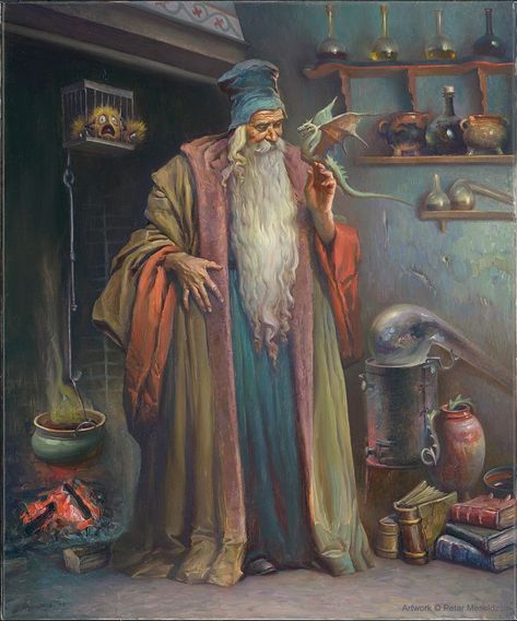 Evil Wizard, Fantasy Wizard, The Alchemist, Armadura Medieval, High Fantasy, Arte Fantasy, Stone House, Fantasy Inspiration, Medieval Fantasy