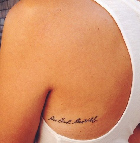 Live loud live wild tattoo .  Small words strong meaning . Loud Tattoo, Wild Tattoo, New Tattoo, Small Words, Instagram Live, Beautiful Tattoos, Living Well, Future Tattoos, Fashion Addict