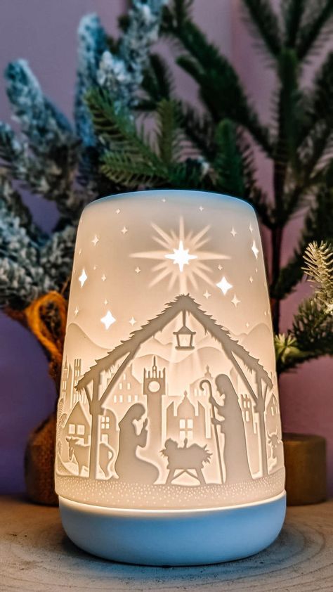 🎄This warmer is perfect for the holiday season. Radiant Beams | Radiant stars light up this glowing celebration of the Nativity. Part of Scentsy’s Holiday Collection! It’s so beautiful! Don’t miss this one! 🌟 https://zw1349.scentsy.us/shop/p/95558/radiant-beams-warmer?queryId=59534a5412ca9ce3232b799bce11ae6b #scentsy #scentsyproducts #scentsyconsultant #warmers #scentsywarmer #warmersandwax #christmas #christmasdecor #holy Scentsy Christmas, Scentsy Brick, Stars Light, Christmas Fragrance, Scentsy Bar, Selling Scentsy, Scent Warmers, Scentsy Wax Bars, Scentsy Party