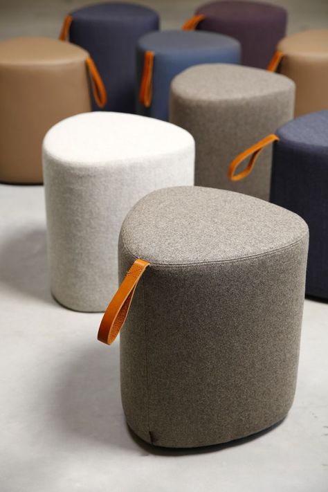 Pouf Seating, Soft Furniture, Furniture Details, Pouf Ottoman, Interior Furniture, Square Design, Sofa Design, Chair Design, Leather Handle