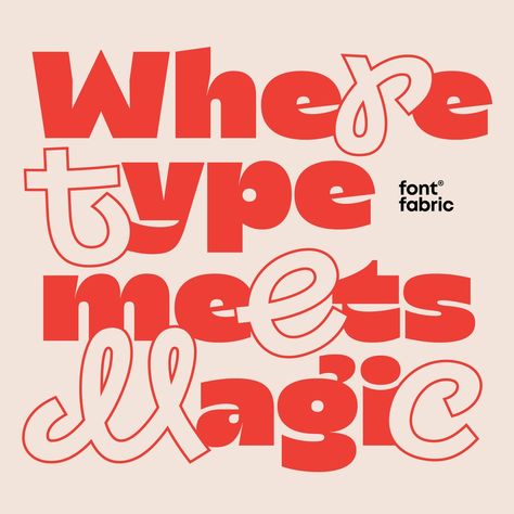 NEW: Transforma #font by @fontfabric 🔥⁠  #type01 #fontfabric #fonts #font #typedesign #typefacedesign #graphicdesigners #typography #typographydesign #typographyinspired Typeface Graphic Design, Graphic Fonts Typography, Bold Font Pairings, Flowy Typography, Cute Typography Design, Mixing Typefaces, 50s Typography, Dreamy Typography, Physical Typography