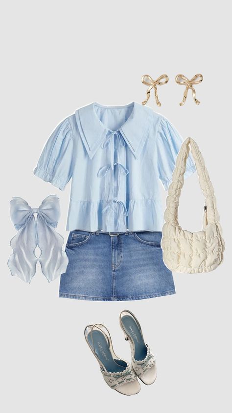 Blue Picnic Outfit, It Girl Summer, Picnic Outfit Summer, Blue Picnic, Picnic Outfit, Summer Girl, Casual Summer Outfit, It Girl, Outfit Summer