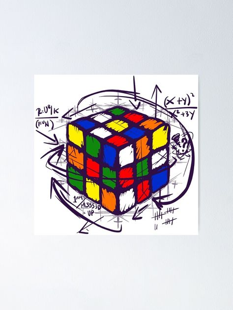 Rubicks Cube, Rubix Cube, Magic Cube, Cube Puzzle, Creative Background, Street Fighter, Art Education, Sale Poster, Stranger Things Fanart