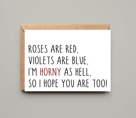 Rude Valentines Quotes, Dirty Valentines Cards For Him, Inappropriate Valentines Cards, Dirty Valentines Cards, Valentines Quotes For Him, Funny 30th Birthday Cards, Funny Notes, Dirty Valentine, Rude Valentines