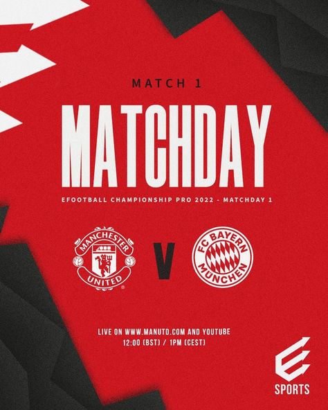 Partnership Announcement Design, Matchday Graphic Design, Football Matchday Design, Match Day Football Design, Next Match Football Design, Matchday Design Football, Man United Poster, Matchday Poster Graphic Design, Football Social Media Design