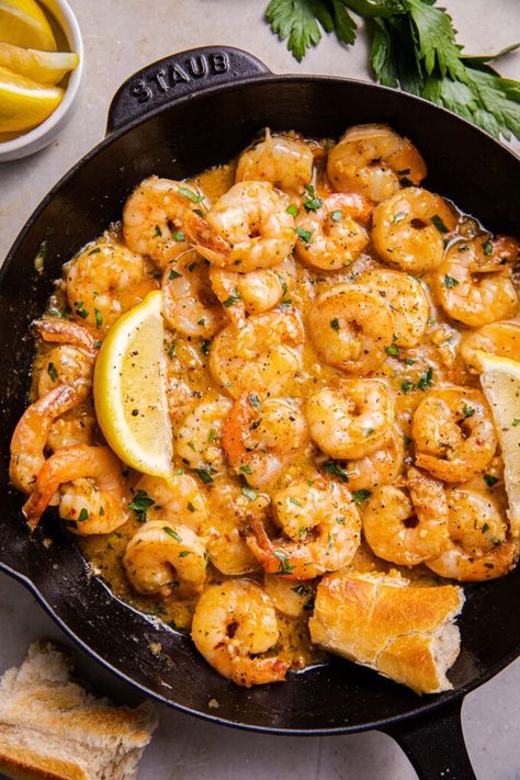 Easy Miso Shrimp Scampi Miso Prawns, Miso Shrimp, Scampi Sauce, Fish Meals, Shell Fish, Shrimp Scampi Recipe, Scampi Recipe, Prawn Recipes, Ethnic Food