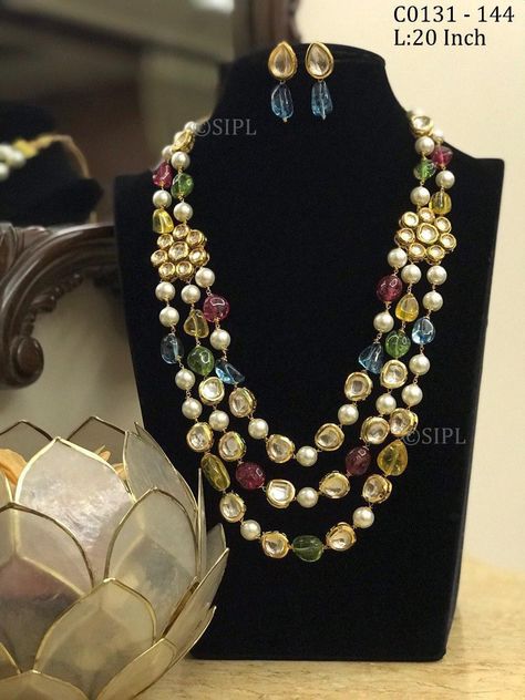 Victorian Style Jewelry, Artificial Jewelry, Emerald Green Earrings, Multi Coloured Necklaces, Necklace Indian, Women's Jewelry Sets, Fashion Jewelry Sets, Mala Necklace, Wedding Jewellery Necklace