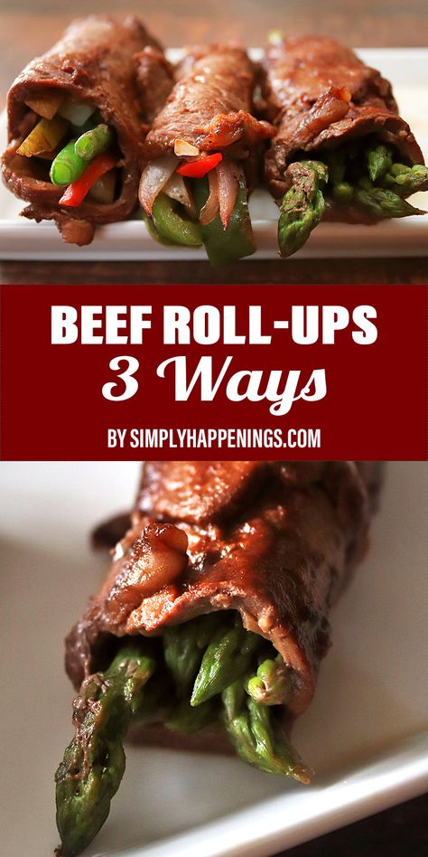 Sizzle Steak, Roast Beef Roll Ups, Steak Roll Ups, Beef Roulade, Beef Roll Ups, Beef Rouladen, Asparagus Rolls, Asparagus Wraps, Steak Wraps