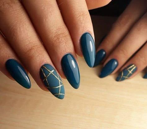 Blue Gel Nails, Super Nails, Best Nail Art Designs, Manicure Nails, Trendy Nail Art, Gel Nail Art, Green Nails, Blue Nails, Nail Manicure