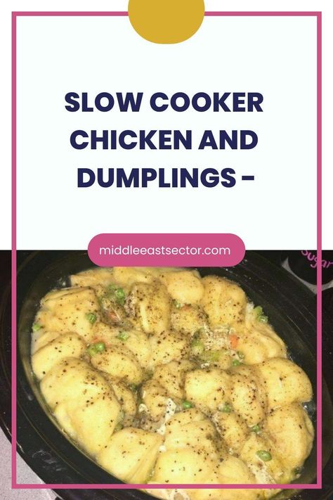 Slow Cooker Chicken and Dumplings – An easy version of the comfort-food classic that simmers away all day in the crockpot. You will love this simple and delicious recipe! Chicken and dumplings has to be the epitome of comfort food. And when you want a bowl full of home cooked goodness, but you don’t want Slow Cooker Dumplings Recipe, Slow Cook Whole Chicken, Crockpot Dumplings, Chicken And Dumplings Crockpot, Crock Pot Chicken Dumplings, Crock Pot Chicken And Dumplings, Slow Cooker Chicken And Dumplings, Fluffy Dumplings, Fitness Gift Ideas