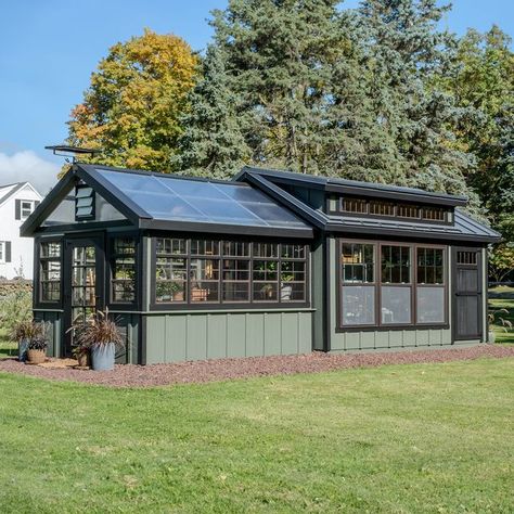 Lapp Structures LLC on Instagram: "Want to get outside more in 2024? A Combo Greenhouse like this can help you reconnect with nature and cultivate a whole new hobby in gardening!    #homeandgarden #shedideas #sheshed #yearroundgardening #greenhouseideas #indoorgarden #botanicalhaven #gardensanctuary" Outside Greenhouse, Greenhouse With Storage, Barn Greenhouse Combo, Garden Shed And Greenhouse Combo, Greenhouse Ideas Small, Shed With Greenhouse Attached, Shed And Greenhouse Combo, Shed Greenhouse Combo, Greenhouse House