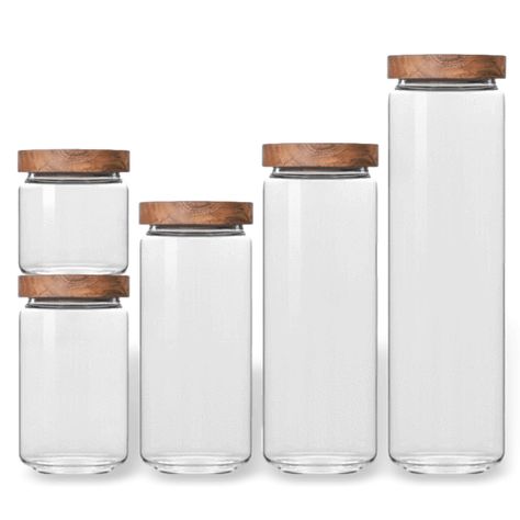 Spice Storage, Kitchen Spices, Glass Storage Jars, Food Container, Storage Jar, Glass Storage, Glass Kitchen, Kitchen Jars Storage, Pantry Organization