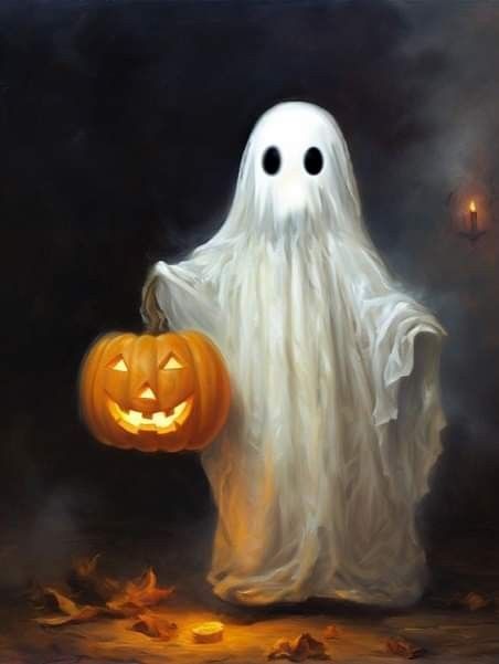 Cute Ghost Art, Halloween Decor Ghost, Halloween Canvas Art, Helloween Wallpaper, Spooky Vintage, Vintage Halloween Decor, Ideas For Drawing, Fall Canvas Painting, Wal Art