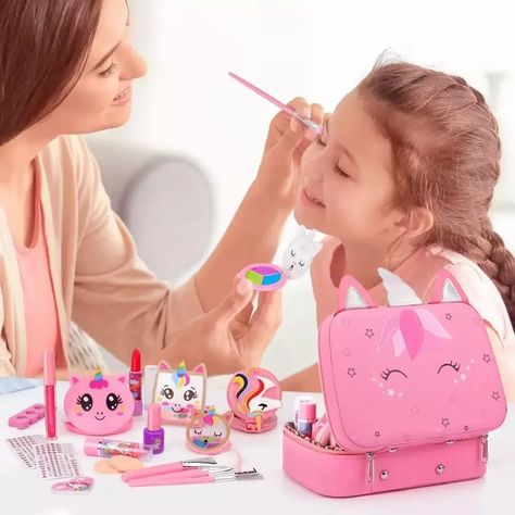 Kids Washable Makeup Girls Toys - Girls Makeup Kit for Kids Make up Set Real Mak  | eBay Kids Make Up Set, Childrens Makeup, Real Makeup, Safe Makeup, Orange Kids, Kids Nail Polish, Girls Lipstick, Makeup Kit For Kids, Princess Gifts