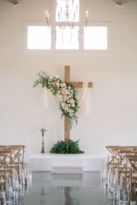 HALEY & JESS — KING EVENT CO. Cross At Wedding Ceremony, Godly Wedding, Brown Wedding Themes, Affordable Wedding Decorations, Inside Wedding, Wedding Disco, Rapunzel Wedding, Outdoor Tent Wedding, Wedding Alters