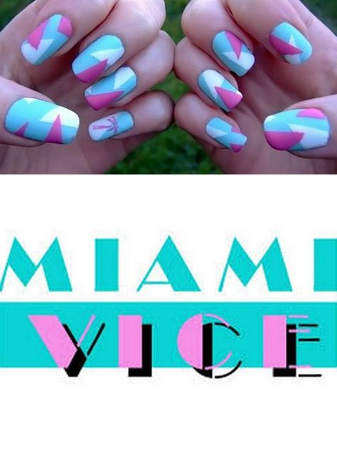 Miami Vice Miami Vice Nails Ideas, Miami Vice Nails, Miami Vice Wedding, Miami Vice Party Theme, Miami Vice Party Outfit Women, Miami Vice Theme Party Outfit, 80s Gala, Miami Night Club, Miami Vice Party