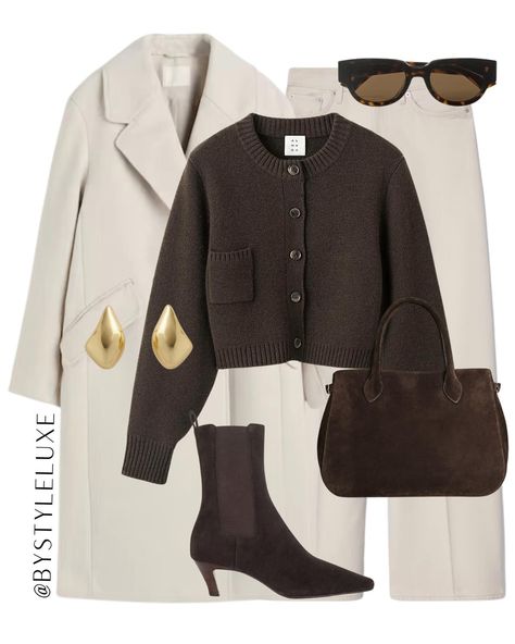 LIGHT BEIGE COAT - styling this new in beige coat 3 ways. Love the oversized fit and an easy colour to outfit with beige and chocolate tones. Let me know your fave look! 🤎🍫🍂 Comment LINKS below to receive a DM with the link to shop this post on my LTK. Links will also be in today’s stories and saved in ‘Oct Outfits’ highlight ⁣⁣#virtualstylist #ootdinspo #stylepost #styleinspo #whitejeans #tailoredclothing #womensfashion #beigeaesthetic #fashionblogger #workwear #autumnoutfits #autumnstyle... Beige Coat Outfit, Fall Winter Capsule Wardrobe, Minimalistic Outfits, Trendy Maternity Outfits, Beige Outfit, Beige Coat, Coat Outfit, Fall Wear, Fall Capsule Wardrobe