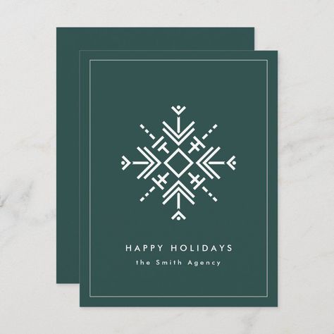 Branded Corporate Modern Snowflake Holiday Card #book #coffee #logodesign Generic Holiday Card, University Holiday Card, Corporate Holiday Card Design, Corporate Christmas Cards Design, Company Holiday Card Design, Company Holiday Card, Company Holiday Cards, Company Card, Corporate Christmas Cards