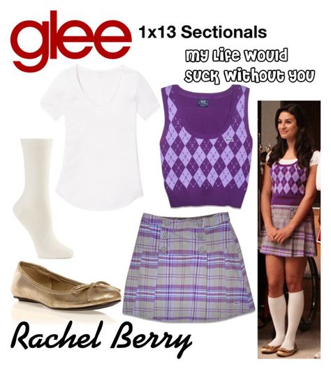 Rachel Berry (Glee) : My Life Would Suck Without You by aure26 on Polyvore featuring polyvore, moda, style, Wilfred, Hue, Le Tigre, fashion, clothing and glee Glee Halloween Costumes, Rachel Berry Outfits, Rachel Berry Style, Berry Outfit, Glee Outfits, Meg Griffin, Glee Fashion, Middle School Outfits, Disney Bounds