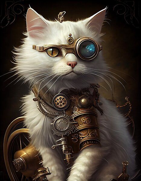 Steampunk Cat by innazimovec | Redbubble Steampunk Drawing, Carpet Ideas 2023, Steampunk Images, Facts About Cats, Steampunk Illustration, Steampunk Animals, Steampunk Artwork, Steampunk Tendencies, Steampunk Cat