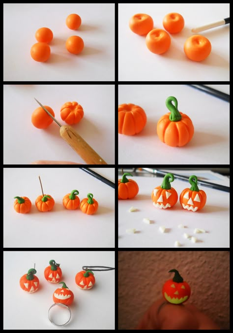 Fimo Halloween, Polymer Clay Kunst, Crea Fimo, Polymer Clay Halloween, Fimo Ideas, Halloween Clay, Halloween Miniatures, Polymer Clay Diy, Polymer Clay Jewelry Diy