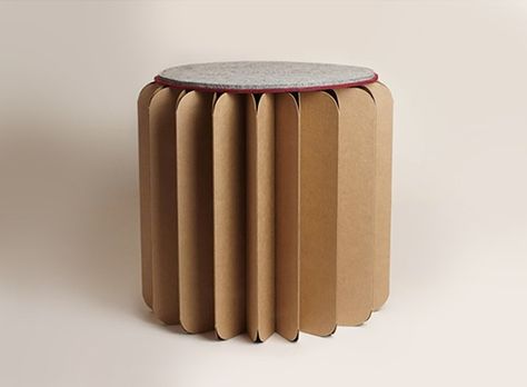 Furniture in a book? Yes, please. This was a Kickstarter project, but now you can purchase directly from Bookniture or from MoMA Store to have your very own book that transforms into a stool/ottoma… Carton Furniture, Cardboard Furniture Design, Origami Furniture, Space Saving Apartment, Cardboard Chair, Cardboard Design, Flat Pack Furniture, Tiny Apartments, Make A Table