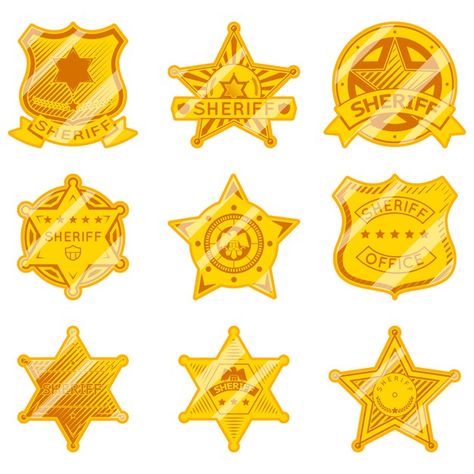 Golden sheriff star badges. police and l... | Free Vector #Freepik #freevector #star #line #badge #shield Sheriff Star, Star Vector, Star Badge, Object Photography, Graphics Fairy, Police Badge, Badge Design, Vintage Graphics, Labour Day