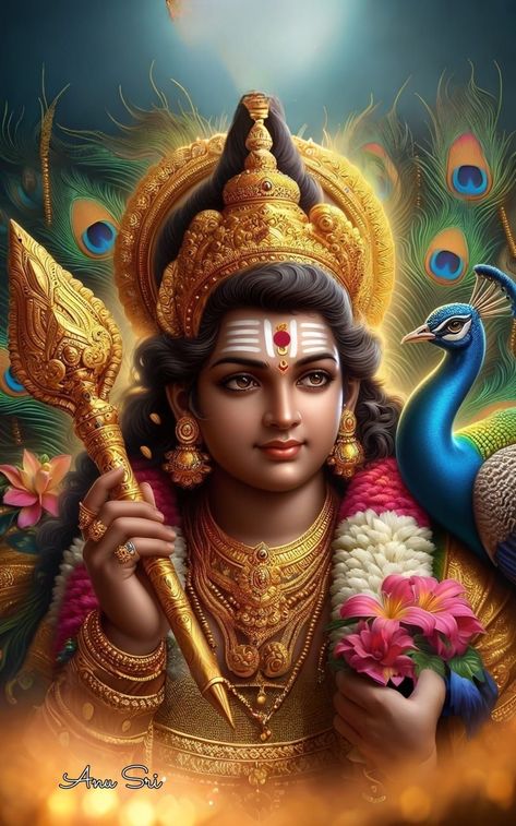 Lord Murugan Hd Wallpaper 4k, Baby Murugan Paintings, Lord Kartikeya, God Murugan, Beautiful Flower Quotes, Photos Of Ganesha, Rudra Shiva, Indian Goddess Kali, Cambodian Art