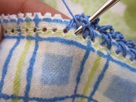 Fleece Blanket Edging, Crocheted Edgings, Crochet Baby Blanket Edging, Crochet Edging Patterns Free, Blanket Edging, Burp Cloth Patterns, Baby Blanket Tutorial, Crochet Baby Projects, Contemporary Crochet