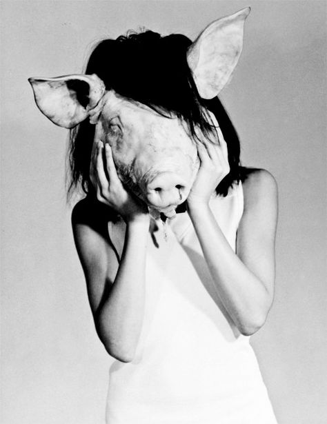 Pig Mask, Amanda Young, Pig Girl, Pig Head, Pig Face, Animal Mask, Animal Masks, S Hook, Two Faces