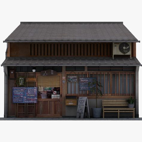 Japanese Restaurant Exterior, Japanese Coffee Shop, Japanese Restaurant Design, Japanese Coffee, Japanese Cafe, Cafe Exterior, Restaurant Exterior, Japanese Shop, Traditional Japanese House