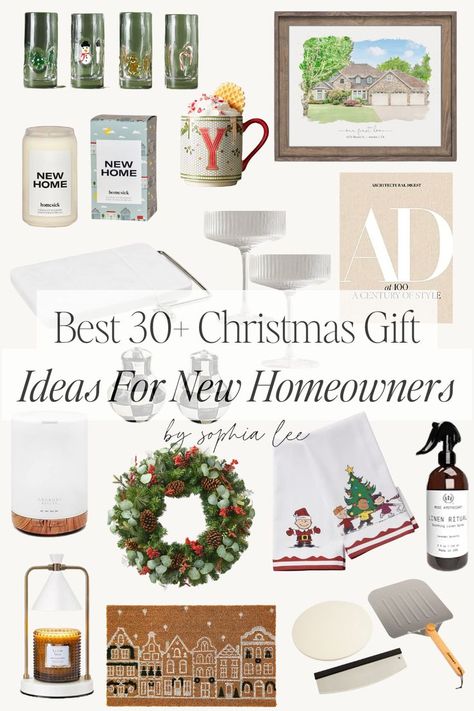 Finding this gift guide right around the time that all my friends are moving into their first homes was absolute perfect timing. And it has the BEST ideas I would never even think of! Gift Ideas For New Homeowners, First Time Homeowner, Gifts For New Homeowners, Sophia Lee, Christmas Gifts To Make, Creative Christmas Gifts, Cheap Christmas Gifts, Christmas Guide, Christmas Gifts For Coworkers