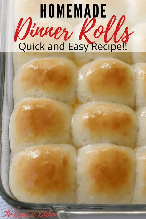 These Quick Dinner Rolls are soft, fluffy, buttery and so simple. All you need are a few simple ingredients and a minimal amount of prep time to have these ready and on the table. #thecarefreekitchen #dinnerrolls #quickdinnerrolls #bread #easy #rolls #yeast Dinner Rolls Recipe No Mixer, Quick Rolls Recipe No Yeast, Easy Bread For Dinner, Diy Dinner Rolls Easy, Homemade Bread Rolls Easy, Yeast Rolls Easy Simple, Easiest Yeast Rolls Ever, Yeast Rolls With Active Dry Yeast, Mommas Easy No Yeast Dinner Rolls