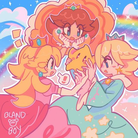 Mario Princesses, Super Mario Princess, Mario Fan Art, Princess Daisy, Super Mario Art, Nintendo Art, Mario Art, Cute Doodle Art, Mario And Luigi