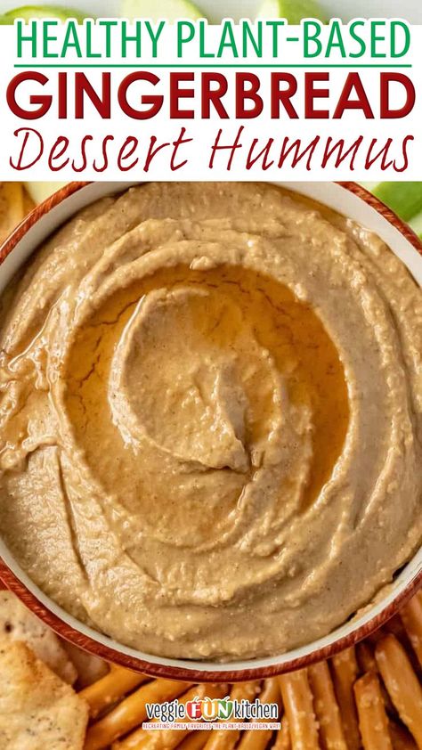 Plant Based Fall Recipes, Plant Based Appetizers, Sweet Hummus Recipe, Healthy Winter Desserts, Wfpb Snacks, Dessert Hummus Recipe, Vegan Thanksgiving Main Dish, Hummus Toast, Vegan Holiday Cookies