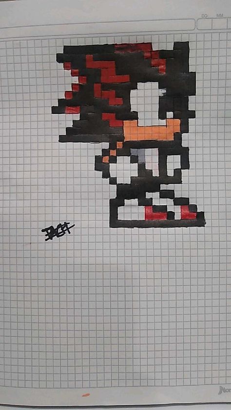 Como dibujar shadow pixelado Pearled Bead, Cool Pixel Art, Pixel Drawing, Sonic And Shadow, Alpha Patterns, Hama Beads, Perler Beads, Pixel Art, Sonic