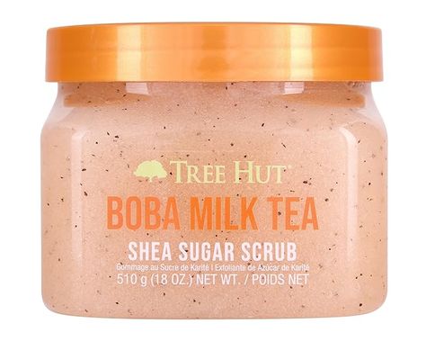 Shea Sugar Scrub, Boba Milk Tea, Boba Milk, Cupuacu Butter, Exfoliating Body Scrub, Sugar Body, Macadamia Oil, Sugar Body Scrub, Natural Exfoliant