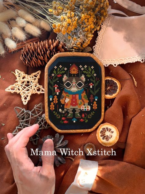 "🔮Whimsical and magical OOAK cross stitch pattern for witchy souls SHOP NOW🔮 Fabric: 18 count Aida Stitches: 64 x 71 Size: 3.56 x 3.94 inches or 9.03 x 10.02 c 🌠PURCHASE INCLUDES : 1.Pattern with COLOR and symbol chart on 4 PAGES READY TO PRINT 2.Pattern with BLACK AND WHITE easy to read symbol chart on 4 PAGES READY TO PRINT 3.Pattern with full color and symbol chart on ONE PAGE scalable PDF file to USE WITH GADGETS 4.Pattern with color symbols only 5.Pattern with color blocks only PATTERN K Calico Cat Cross Stitch, Raven Cross Stitch, 2023 Ornaments, Witchy Cross Stitch, Cross Stitch Spring, Spring Cross Stitch, Vintage Cross Stitch, Cat Cross Stitch Pattern, Beautiful Cross Stitch