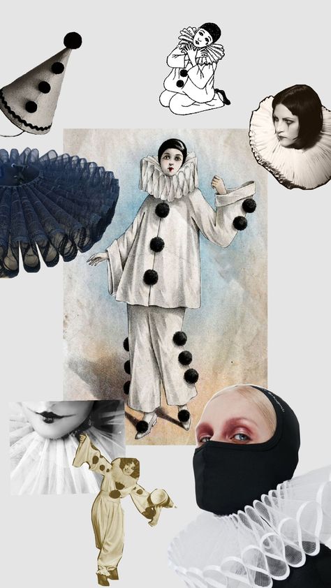 Pierrot #comediadelarte #figurinos Pierrot And Pierrette, Peroit Clown, Pierrot Costume Diy, Peridot Clown Costume, Pierrot Halloween Costume, Renfair Witch, Pierette Costume, Pierott Clown Costume, Perriot Clown Costume