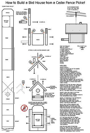 How to Build a Bird House out of a Cedar Fence Picket Cardinal Bird House, Bird House Plans Free, Cedar Fence Pickets, Wren House, Large Bird Houses, Bird Feeder Plans, Fence Picket, Hantverk Diy, Table D Hote