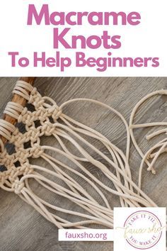 Macrame Store, Macrame Knots Diy, Macrame Belt, Craft Hacks, Macrame Wall Hanging Tutorial, Macrame Wall Hangings, Macrame Plant Hanger Patterns, Macrame Knots Tutorial, Makramee Diy