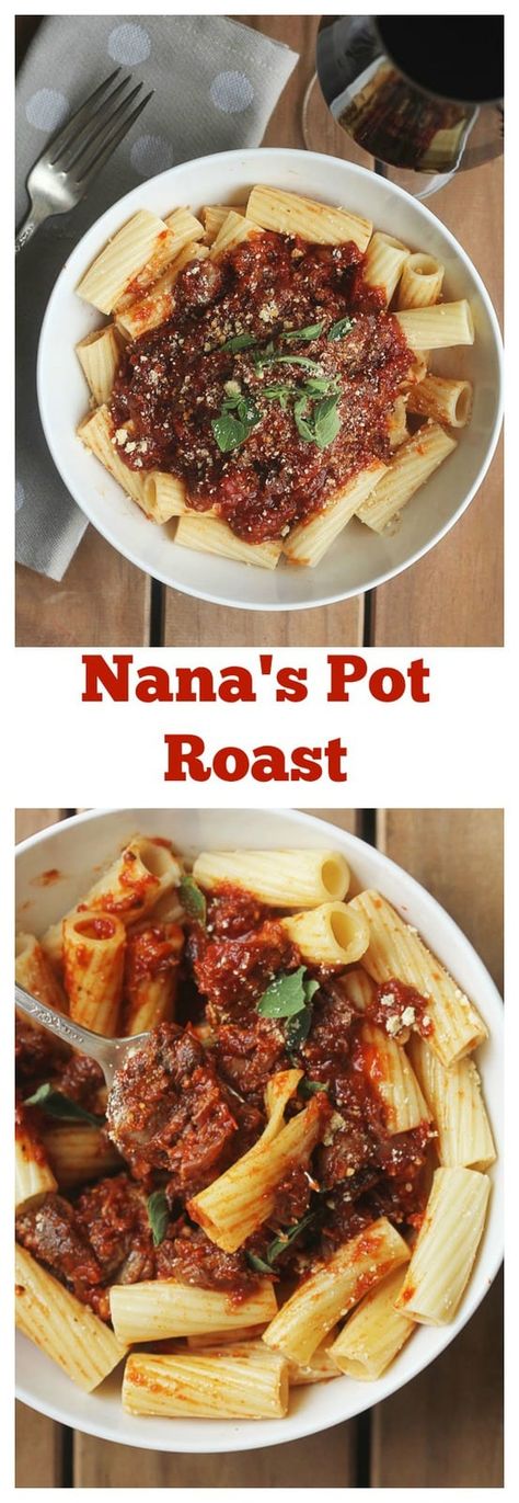 Nana's Italian Pot Roast Recipe with Bolognese Sauce Roast Mississippi, Tender Pot Roast, Roast Sandwiches, Italian Pot Roast, Bolognese Sauce Recipe, Grandbaby Cakes, Mississippi Roast, Pot Roast Recipe, Crockpot Roast